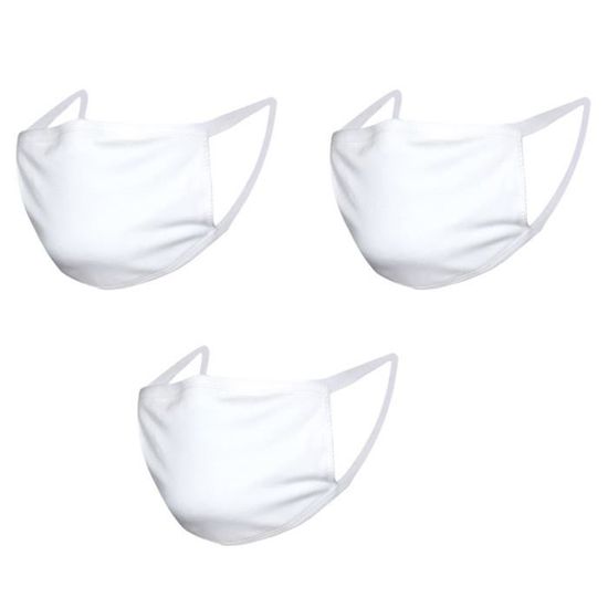 Lot De 7 Masques Bouche-Nez Réutilisables - Lavables à 60°C, Arceau Nasal, Confortables, Blanc