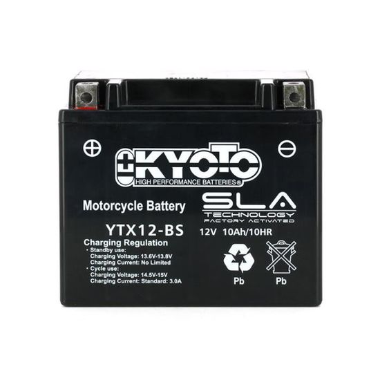 Batterie SLA Kyoto pour Moto Aprilia 1000 RST Futura 2001 à  2005 YTX12-BS / 12V 10Ah