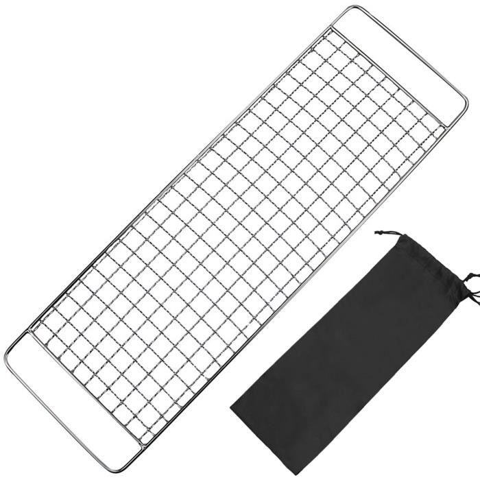 Panier Barbecue En Acier Inox – Filet à Griller Pour Légumes, Viandes, Brochettes – Idéal Cuisson Extérieure