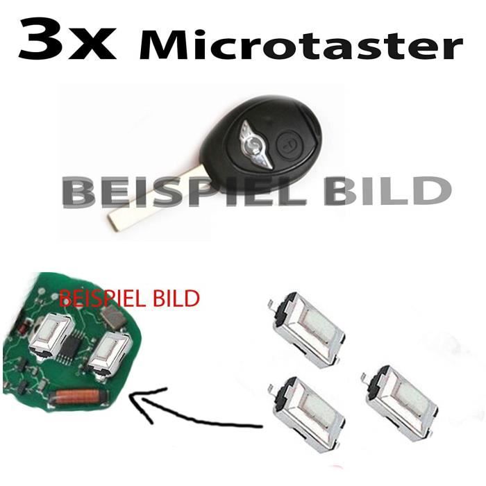 Lot de 3 micro boutons-poussoirs Pour télécommande à clé Pour Mini One Cooper S R50 R53 344