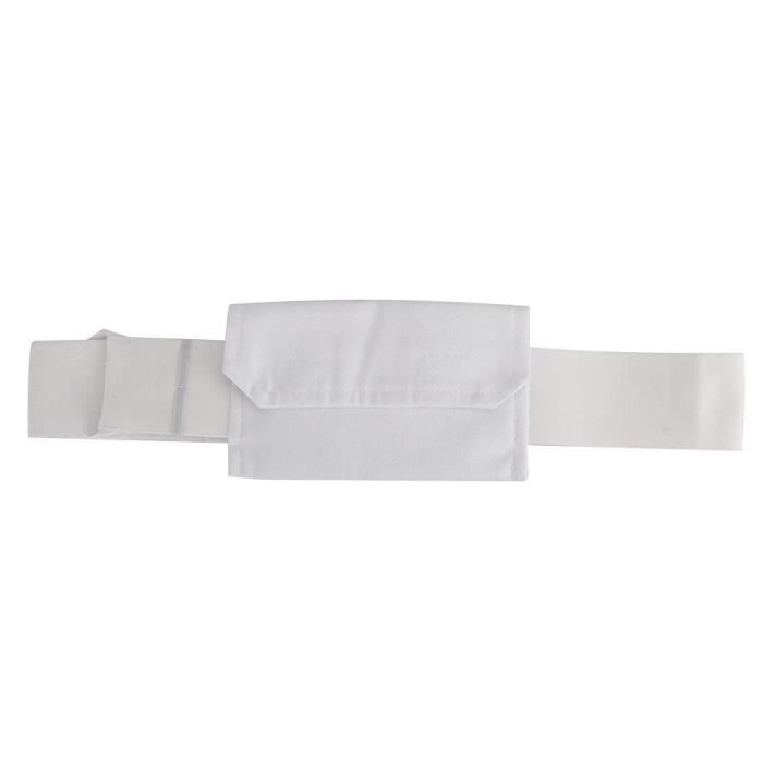 BOYOU Ceinture De Cathéter De Dialyse Péritonéale Ceinture De Protection Réglable Pour Tube Péritonéal Avec Sac (Blanc)