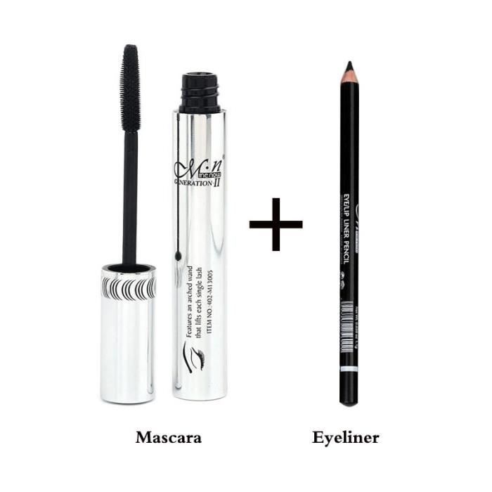 MENOW 2 pcs maquillage set eye-liner + mascara maquillage cosmétique kit d'outils