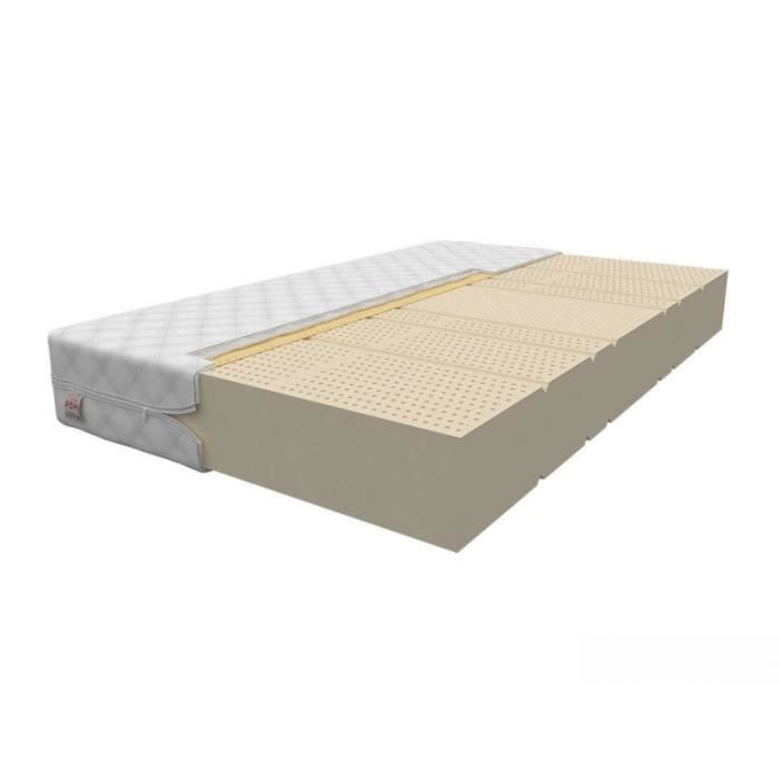 Matelas / Matelas latex - JESSE - 180x200 cm - double face H2 - mousse en latex - housse antiallergique - garantie d’un sommeil sain