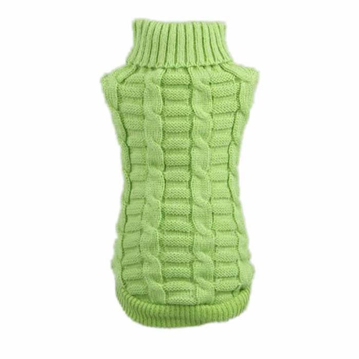 Pull Gilet,2020 offre spéciale chien vêtements pour animaux de compagnie hiver laine pull tricots chiot vêtements - Type green-XXL