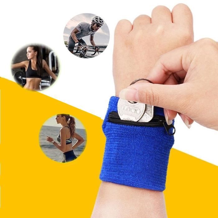 Poignet Wallet Pouch Band Fermeture Éclair Course à Pied de Voyage Gym Cyclisme Safe Sport pièce de Monnaie Clé de Stockage léger