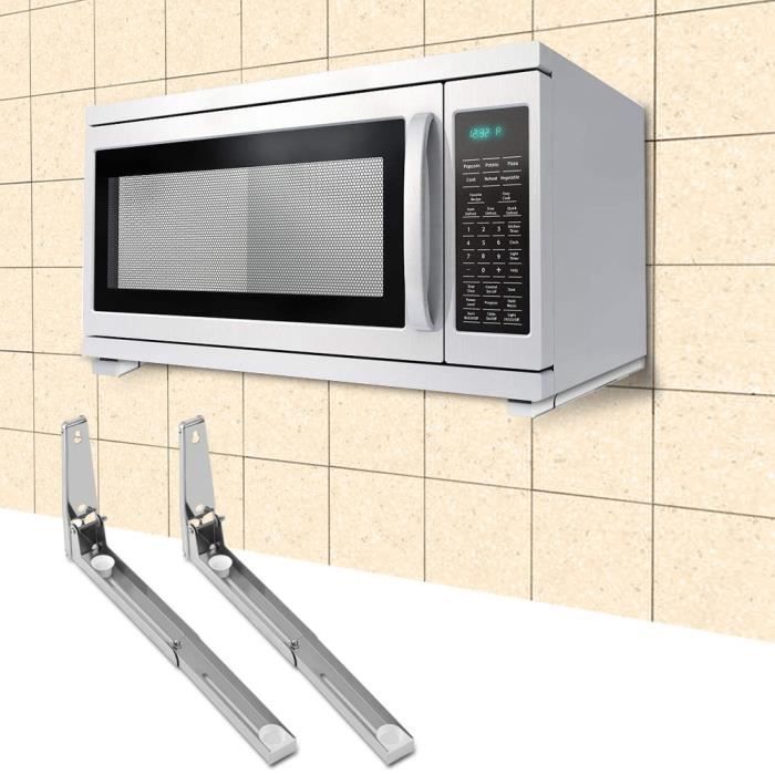Support de micro-ondes stand de micro-ondes Mur de cuisine monter pliable plateau extensible four grille Hauteur 20cm ABI