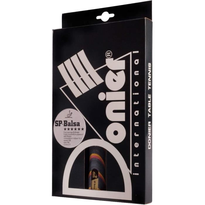 Donier Raquette de Tennis de Table Professionnelle SP-Balsa Pro - Raquette de ping-Pong fabriquée en Europe - Base à 5 Couches, A56