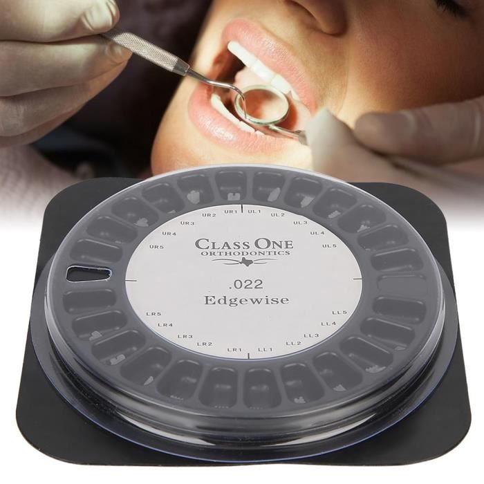 20pcs supports d'orthodontie dentaire accessoire de support de correction de dents en céramique (345 crochets)-CHE