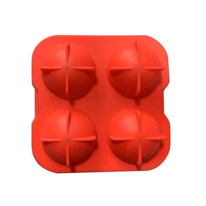 Rafraichisseur vin,Cubes à glace en Silicone, moules ronds pour whisky, pour faire bricolage même du vin - Type orange