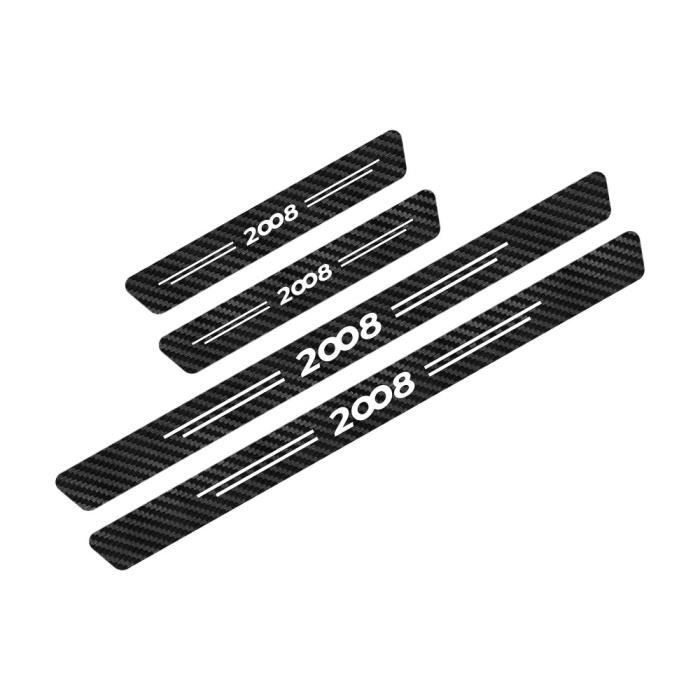 For 2008-Black White -Pour Peugeot 107 108 206 207 208 301 306 307 308 407 408 508 2008 3008 5008 Auto Accessoires Seuil De Porte De