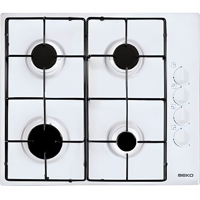 TABLE DE CUISSON 4 FOYERS GAZ BEKO HIZG64120SW