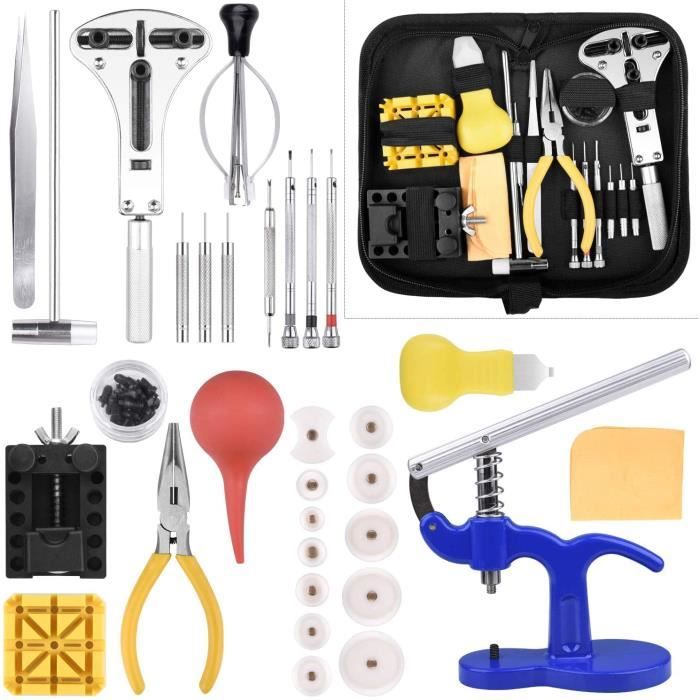 Kit Réparation Montre Outils Professionnel pour Montre Ensemble Lien Ouvrir Ajuster Table Arrière ET017