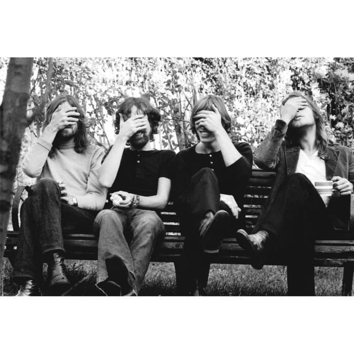 Poster Affiche Pink Floyd Rock 70's Photo Vintage Noir et Blanc 42cm x 62cm