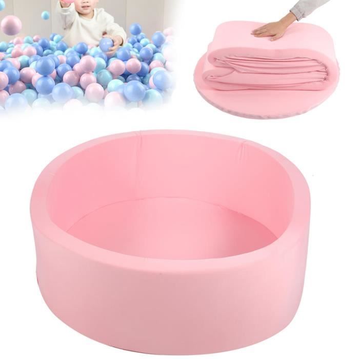 Surciel© Clôture de piscine à balles en mousse à mémoire de forme pour maison de jeu pour bébé rose