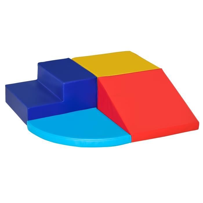 4 blocs de construction en mo 45x45x25cm Multicolore