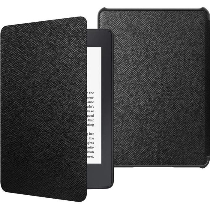 Étui Le Nouveau Kindle Paperwhite (Version 10ème Génération 2018 Seulement), Housse Coque Veille-Réveil Automatique, Noir