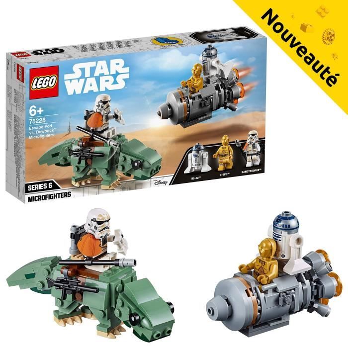 LEGO Star Wars - Capsule de sauvetage contre Microfighter Dewback - 75228 - Jeu