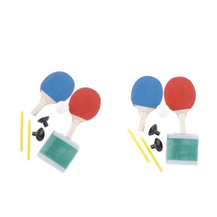 2 Paires De Mini-raquettes De Tennis De Table Durables, Filet De Balle Pratiquant L'équipement De Formateur