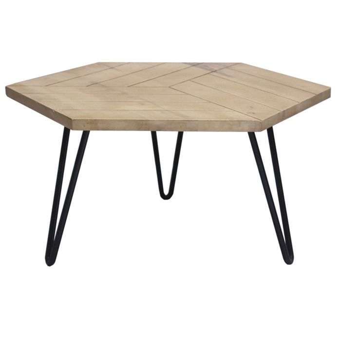Miliboo - Table basse design manguier et métal noir VIBES