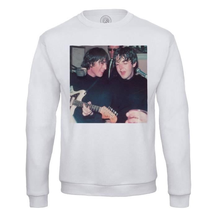 Sweat Shirt Homme John Lennon Paul McCartney Radio Show 70's Beatles