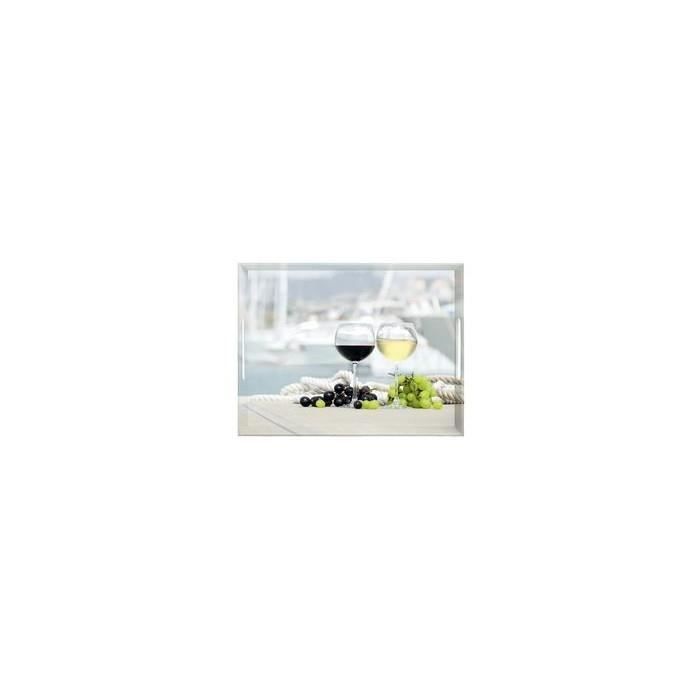 Plateaux de service, en plastique Plateau de service CLASSIC, motif: vin d'ete