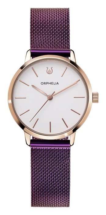 ORPHELIA - Montre Femmes - Quartz - Analogique - Bracelet en Acier inoxydable - Violet - OR12915