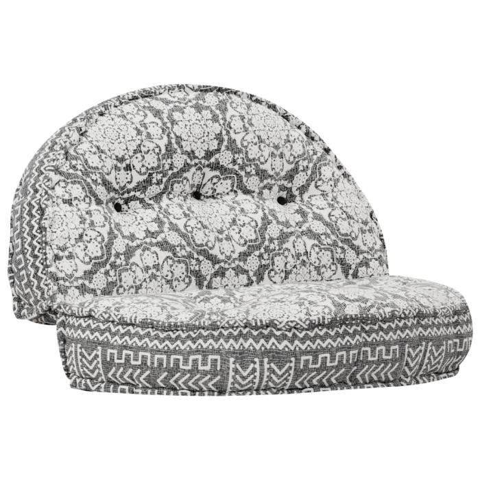 Canapé 120x20 cm Tissu Gris clair
