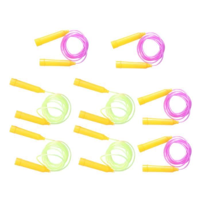 8 Pièces Corde à Sauter en Fun Premium Cordes à Exercice Saut à la Pour Enfants corde a sauter fitness - musculation