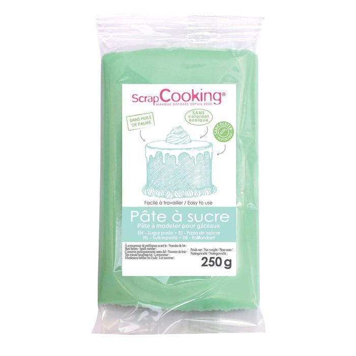 ScrapCooking - Pâte à sucre vert d'eau - 250 g