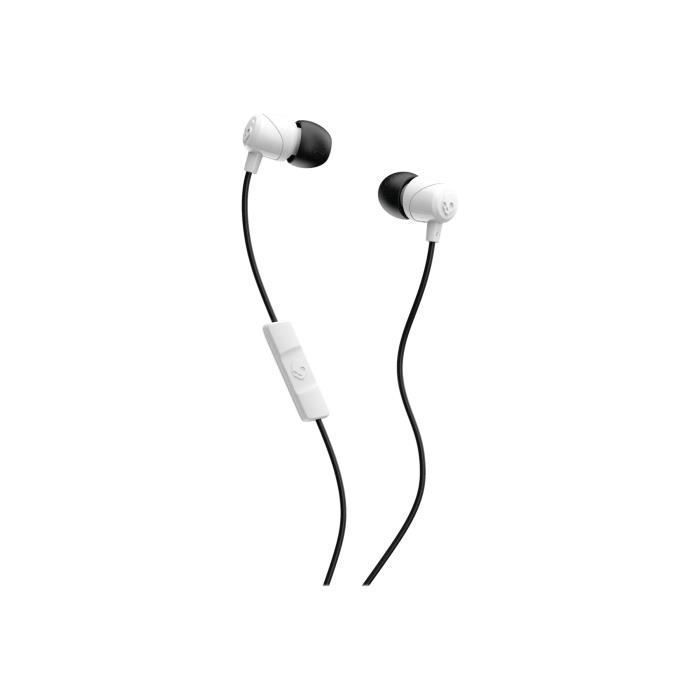 SKULL CANDY Ecouteurs avec micro intra-auriculaire filaire jack 3,5 mm - Noir et blanc - Suprême Sound
