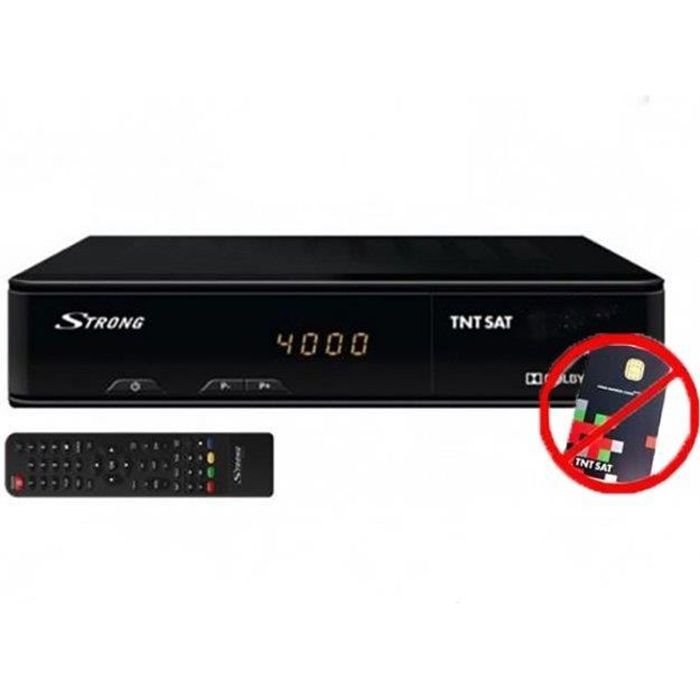 STRONG SRT 7404 DÉCODEUR TNTSAT RÉCEPTEUR SATELLITE (VENDU SANS CARTE TNTSAT, SUR ASTRA 19.2°)