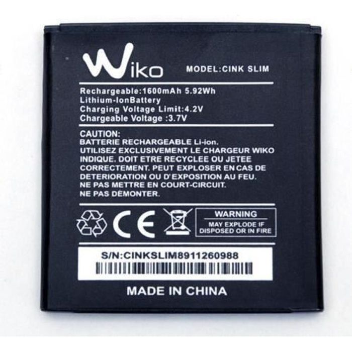 Batterie Wiko Cink Slim