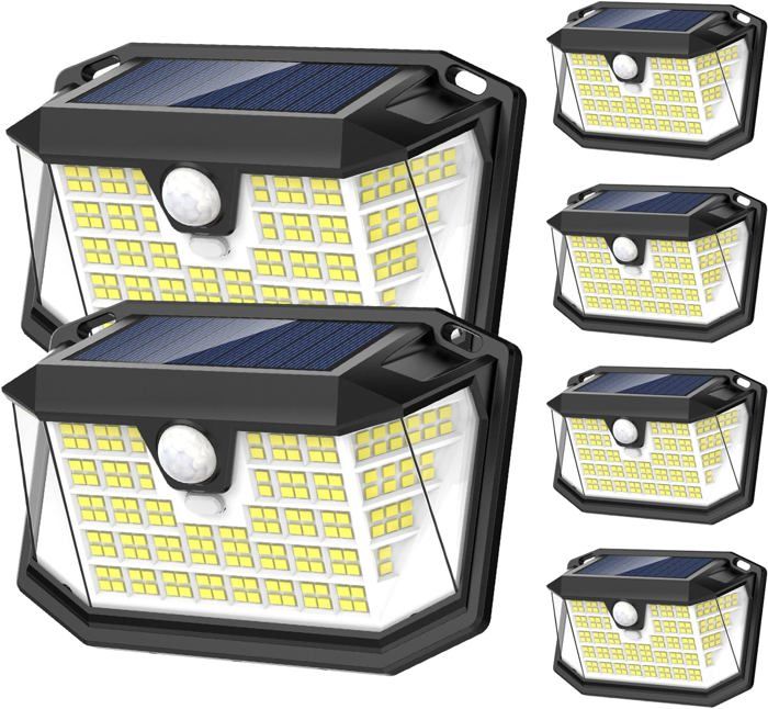 Lot De 6 Lampes Solaires D ext rieur 188 LED Avec D tecteur De lot-de-6-lampes-solaires-d-ext-rieur-188-led-avec-d-tecteur-de
