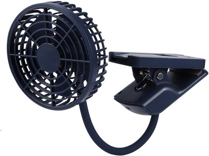Ventilateur Portable USB Pour Poussette Bébé - Mini Ventilateur Clip Réchargeable 3 Vitesses Avec Lumière, Idéal Voyage Et Été