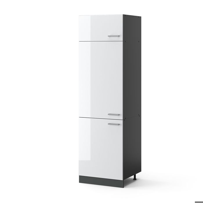 Armoire pour frigo R-Line 60cm Blanc Haute brillance/Anthracite Vicco 34916