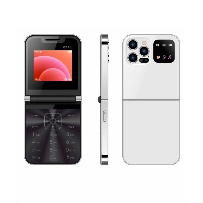 Téléphone Portable Flip A50 Pro Dual SIM - 2G, Lampe Torche, Enregistrement - Neuf