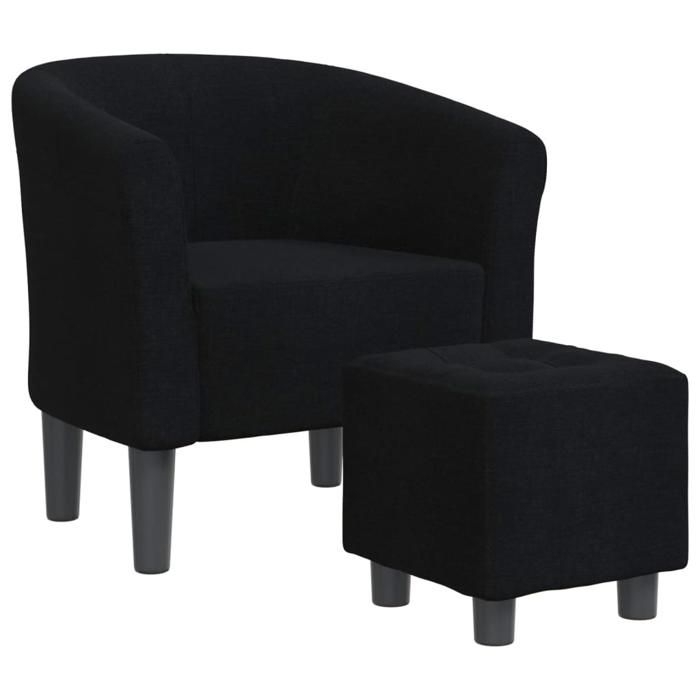 Fauteuil cabriolet - mango - avec repose-pied - noir tissu M12356439