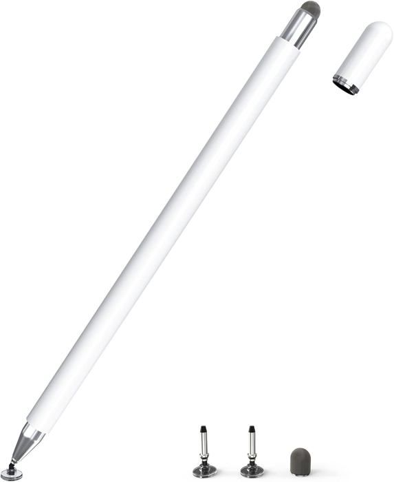 Stylet Tactile 2 En 1 - Compatible Tous écrans Capacitifs, 1 Embout De Rechange, Sans Bluetooth Ni Pile