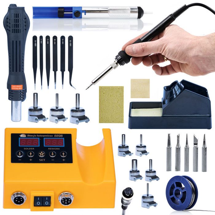 Station De Soudage Magnétique à Troisième Main Avec Loupe LED 3X, Bras Rotatif 360° Et Pinces - Kit Idéal Pour Bricoleurs, Ingénieurs Et Électroniciens