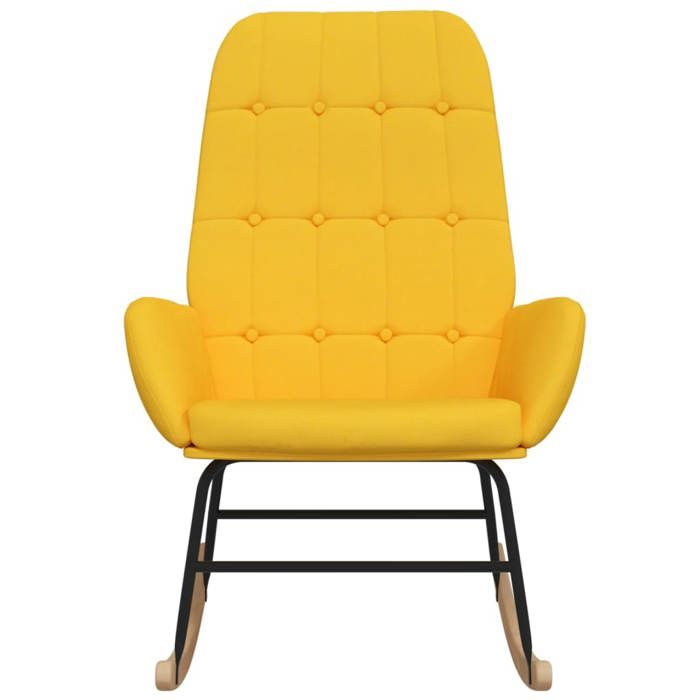 Fauteuil à bascule - UU - rocking chair - Jaune moutarde Tissu S1335