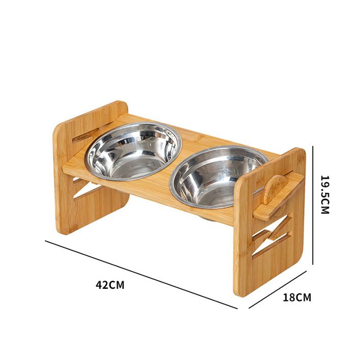Gamelle surélevée pour chien – Gamelles réglables sur pieds gamelles surélevées pour petits chie 2 gamelles en acier inoxydable