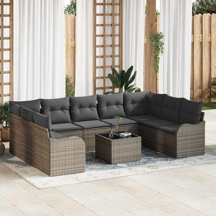 vidaXL Ensemble de canapé de jardin et Crème 80 x 80 x 71 cm