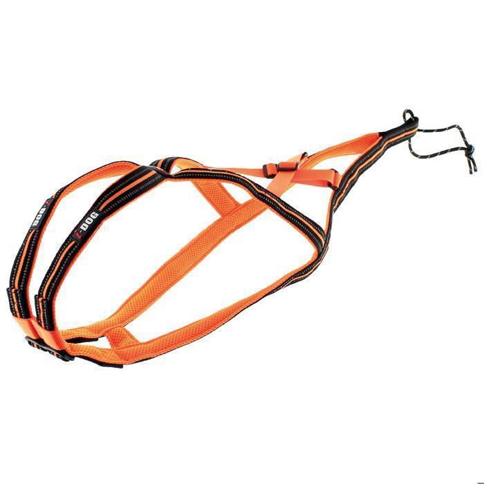 Harnais pour chien I-DOG Canicross X-Back ONE - Orange - 4XS