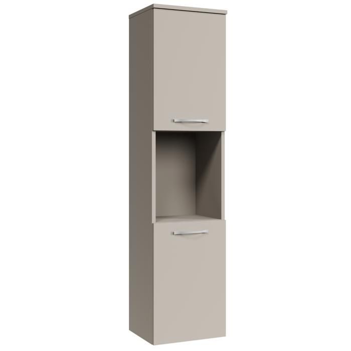 Armoire de salle de bain Montreal 30 x 30 x 131 cm - Beige - Armoire suspendue à 2 portes Armoire de salle de bain Montreal 30 x 30 x 131 cm - Beige - Armoire suspendue à 2 portes