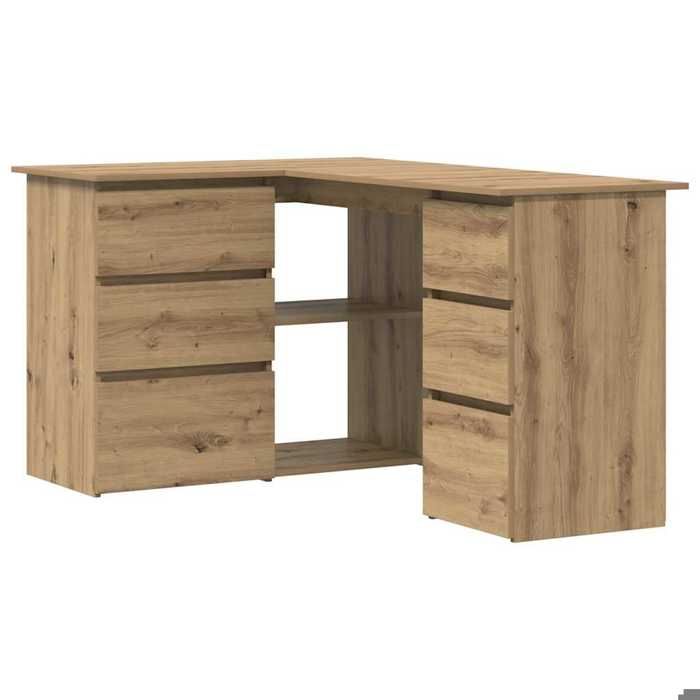 LVL - MEUBLE DE BUREAU - Bureau dangle - Pour Adulte/Enfant - chêne artisanal - 145x100x76 cm - bois dingénierie LL01145