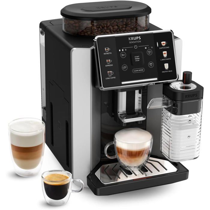 Machine à café Krups Sensation Lait EA912E10 Expresso automatique 6 boissons