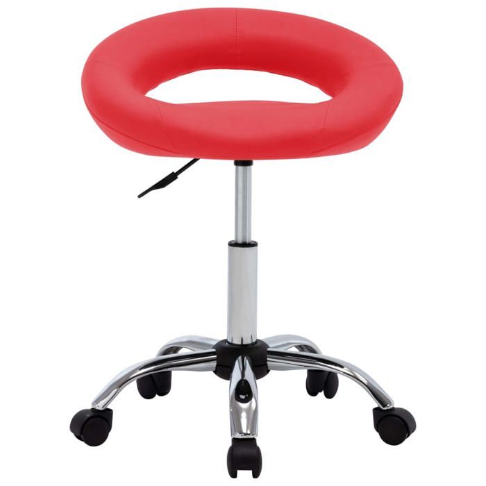 NEUF 2026 CHIC Chaise de cuisine SWEETY Desgin pivotante Rouge Similicuir 45x43x(57.5-69.5) cm CCC2660