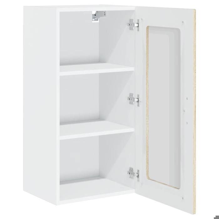 Moderne Armoires suspendues (2 pièces) SWEETY Placards cuisine Chêne Sonoma 40x31x80 cm BB317