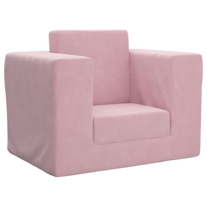 Fauteuil bebe - canape bebe Vidaxl Canapé-lit pour enfants Rose Peluche douce