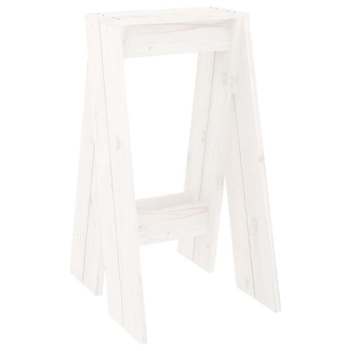 TOP 2026 Tabourets lot de 2 - blanc 40x40x75 cm bois massif de pin FF5326